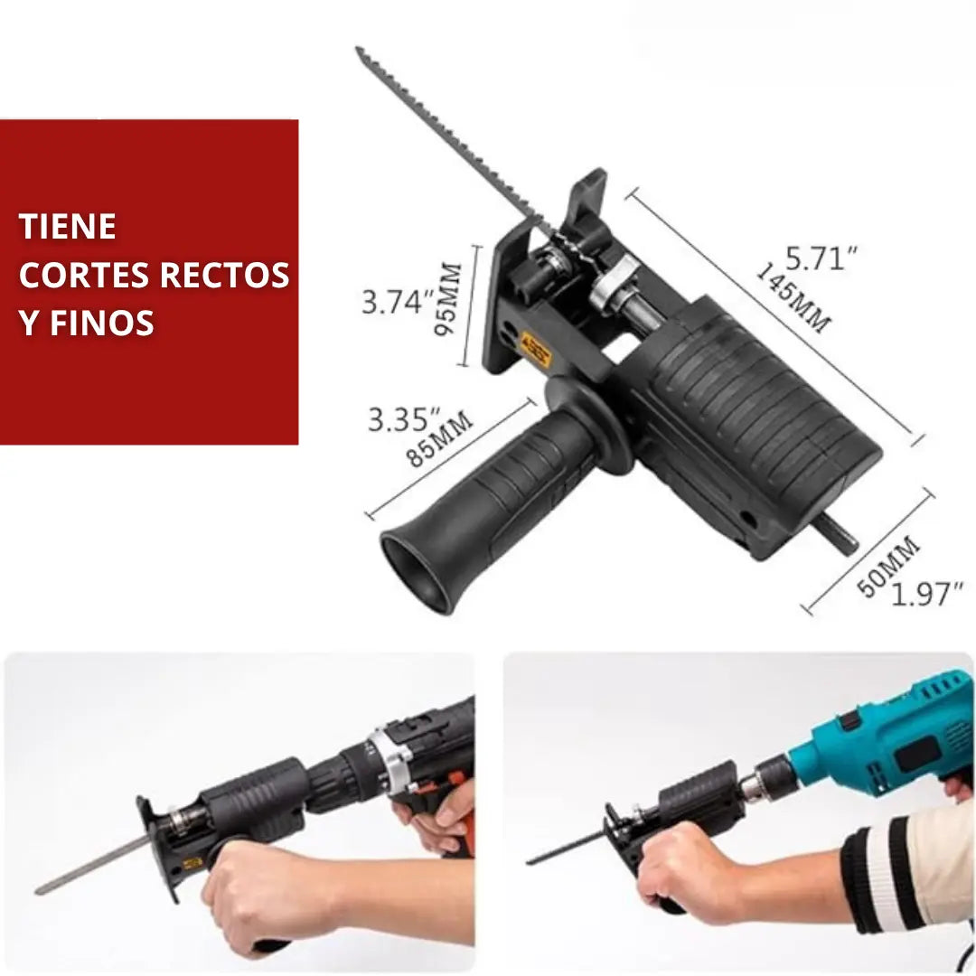 Caladora Pro™ Convertidor de Taladro a Sierra + 2 cuchillas🔥HOY 35%DCTO🔥