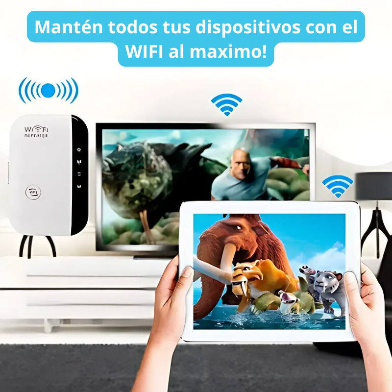 🛜Repetidor WiFi(™) de Alta Potencia + Manual de Instalación Fácil