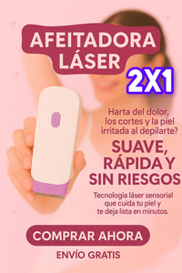 2x1 Depiladora Láser Silka™ ¡DILE ADIOS AL VELLO SOBRANTE!